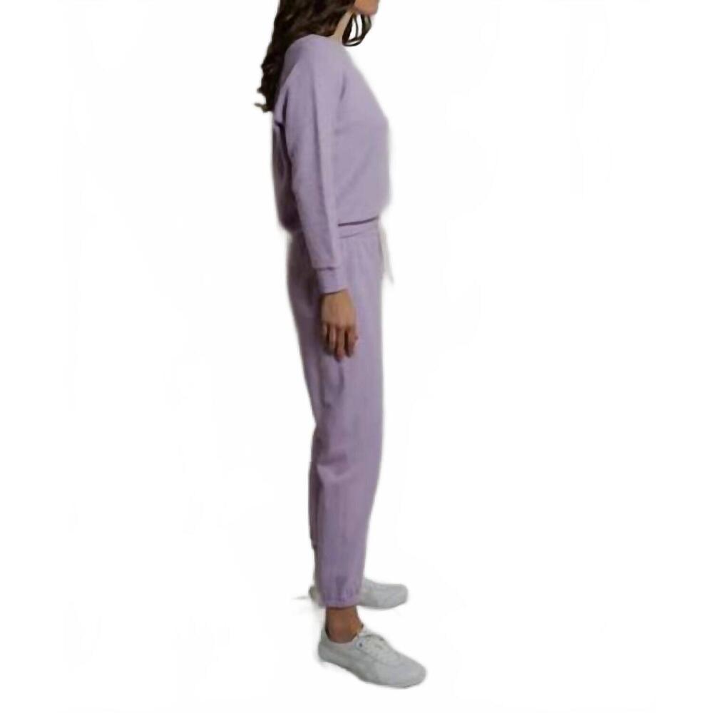 NEW PERFECTWHITETEE ziggy reverse fleece crewneck sweatshirt in ultraviolet - Picture 8 of 8